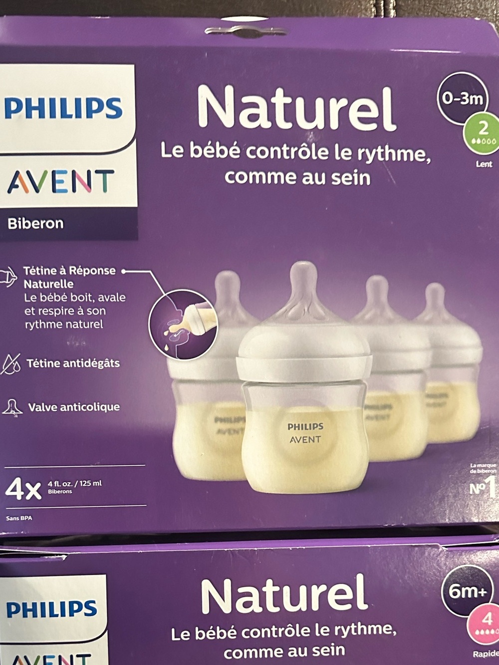 Philips Avent Natural Baby Bottle - White/Cream (4 Pack)